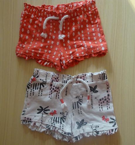 2x letní kraťasy, vel. 74, f&f,74