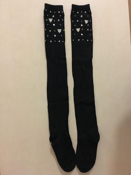 Punk/ghotic nove nadkolenky s tygrem a peckami,