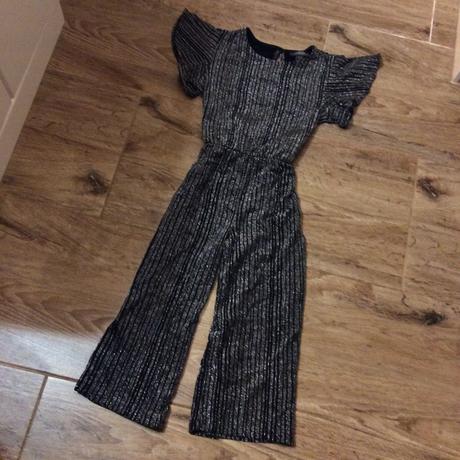 Slavnostní třpytkatý kalhotový overal, primark,134