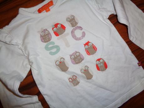 Bílé tričko se sovičkami, staccato,86