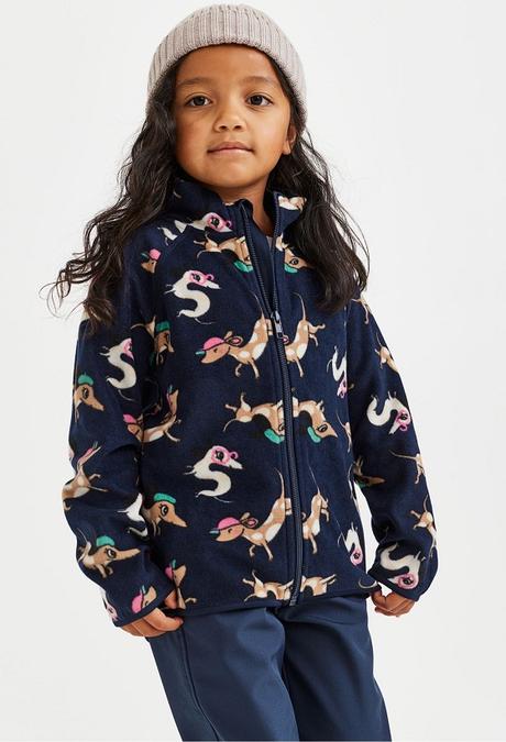 Fleecová pejsková mikina h&m vel. 110/116, h&m,110 / 116