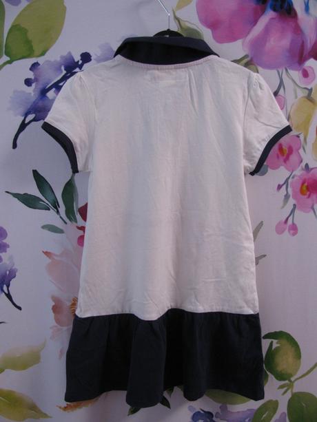 Bavlněné letní šaty, modro bílé h&m, h&m,116