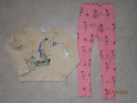 Leginy + tričko vel. 128, pepco,128
