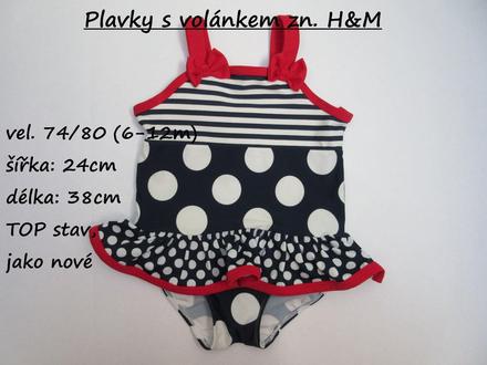 Plavky s volánkem zn. h&m, h&m,74