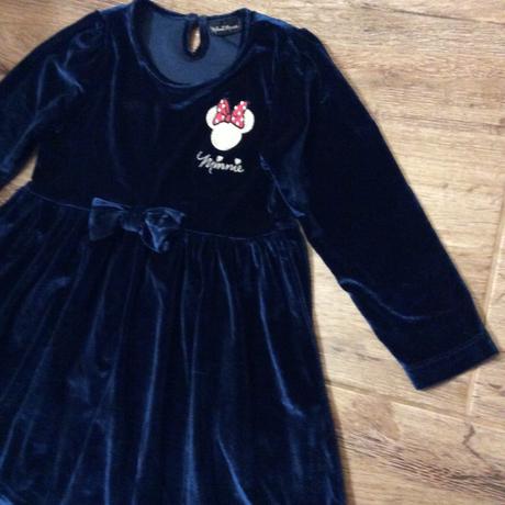 Sametkové šaty s myškou minnie, disney,104