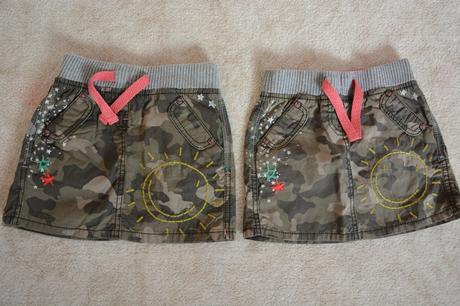 Maskáčové sukýnky pro dvojčata, next,98