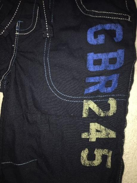 Tmavě modré kraťasy, kontrastní nápis, vel. 5-6 y, next,116