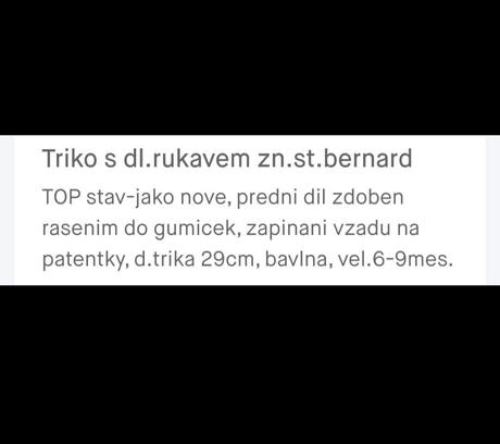 Triko zn.st.bernard, st. bernard,68