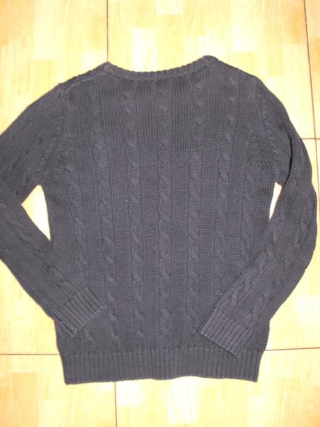 Modrý vrkôčikový pulóver next, next,128