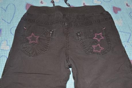 Lehce oteplené hnědé plátěné kalhoty pohodlné, c&a,128