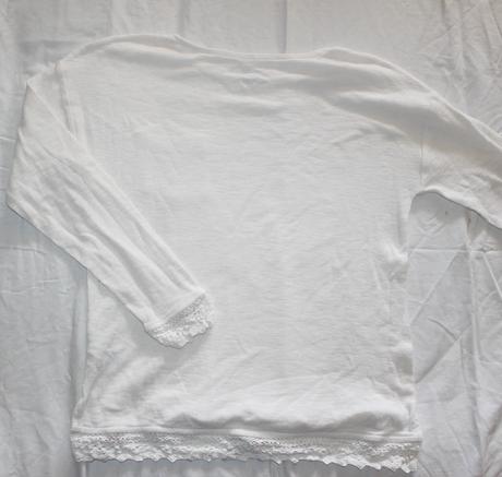 Vb182. žebrované tričko s krajkou 11 let, next,146