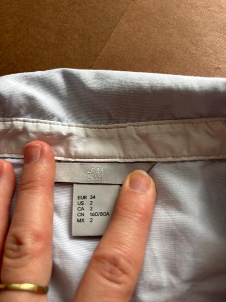 Ob/ košile bleděmodrá - v.34, h&m,34