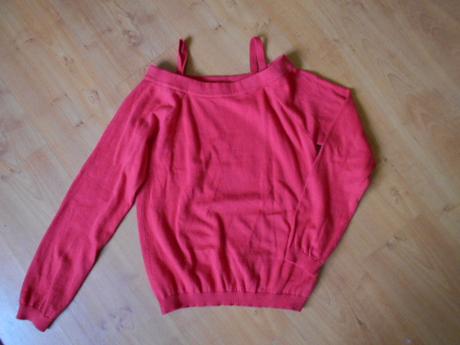 Červený svetřík vel. 158-164, h&m,158