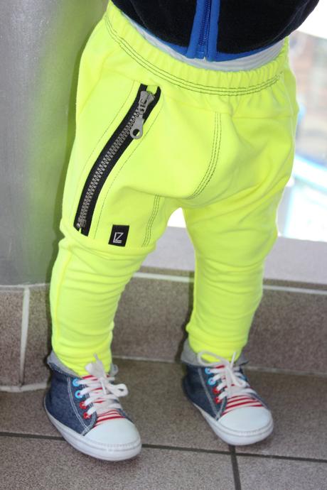 Baggy tepláky s kapsou na zip, 74 - 110