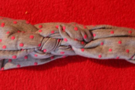 Dívčí zateplená čelenka námořnický uzel,