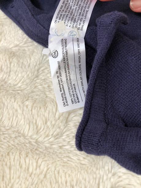 Svetrik na knoflicky tmave modry palomino 134, h&m,134