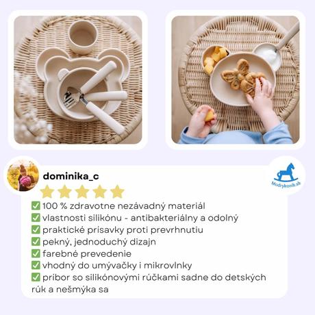 Jídelní silikonová sada panda, 