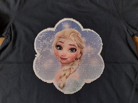 Trcko ledové království, flitry,h&m,134/140, h&m,140