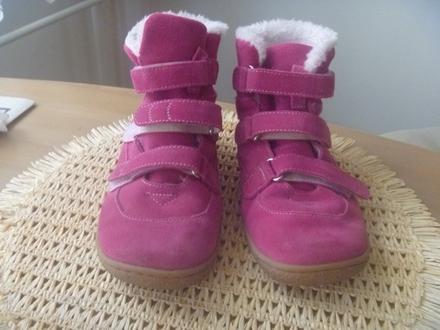 Růžové barefoot zimní boty zn. tipsie toes vel. 31, tipsietoes,31