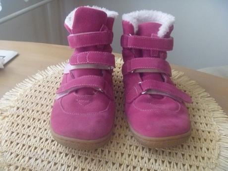 Růžové barefoot zimní boty zn. tipsie toes vel. 31, tipsietoes,31