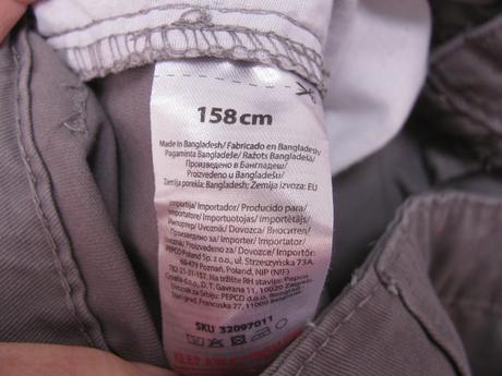 Chlapecké šedé džínové kalhoty, 158