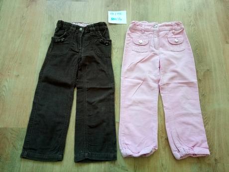 2 x manžestrové kalhoty, vel 110/116, caa, ga, c&a,110