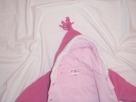 Kouzelný  růžový teploučký flís kabátek, 74