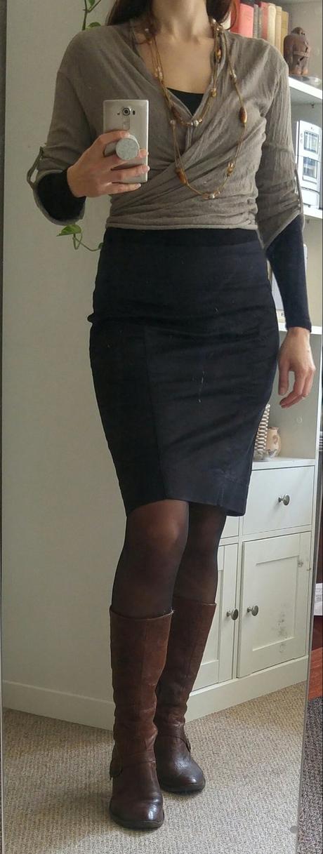 Cerna uzsi pohodlna sukne, h&m,l