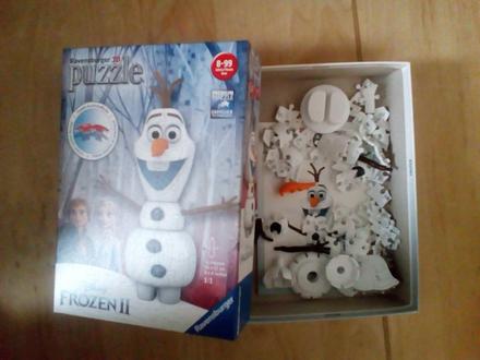 3d puzzle olaf + magnetky,