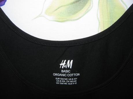 Elastické černé letní tričko h&m, h&m,140