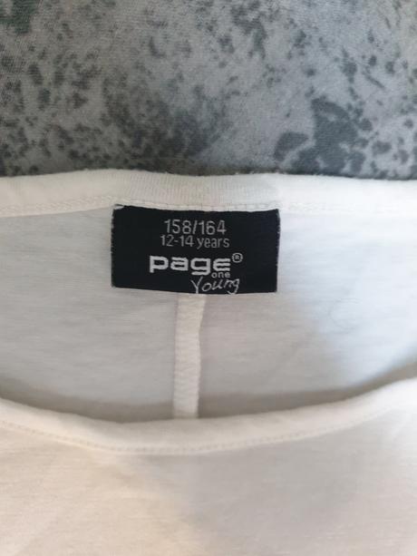 Dívčí triko s širokým lemem, 164