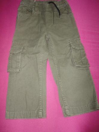 Khaki rifličky do gumy z c+a, vel. 98, c&a,98