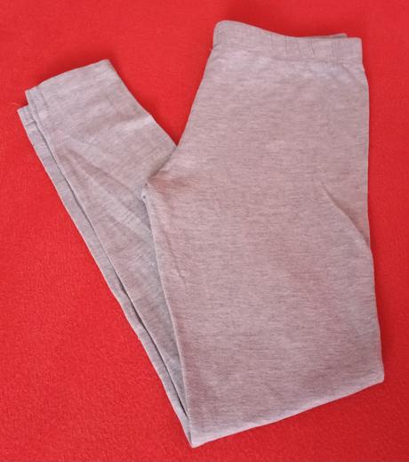 Dívčí legíny světle šedé třpytivý nápis, 152