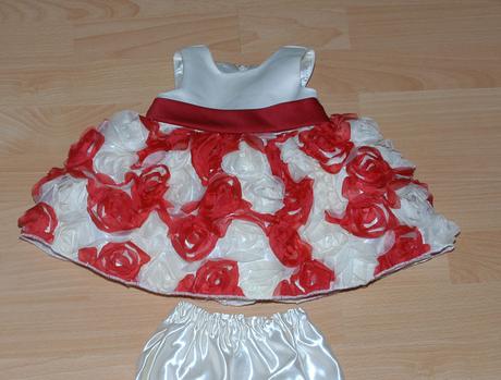 Slavnostní sváteční společenské šaty+kalhotky, 68