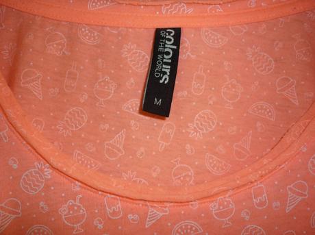 Lososové dámské tričko takko fashion, takko,m