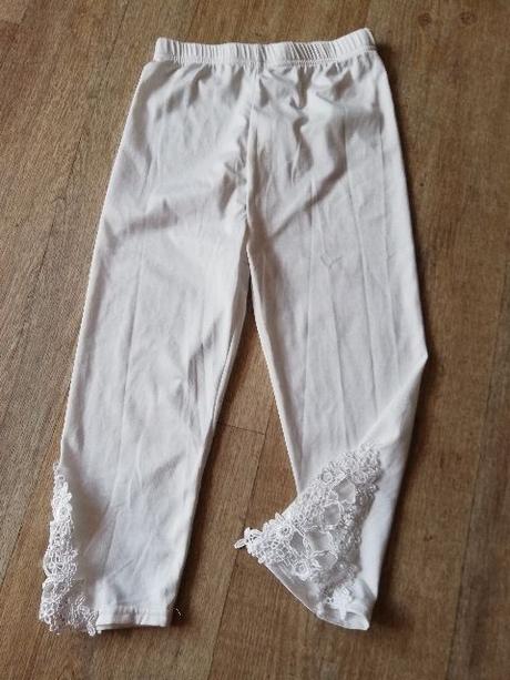 Dívčí 3/4 kalhoty bílé, 146