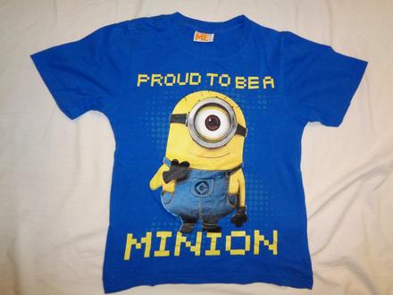 Luxusní modré tričko mimoni, 158