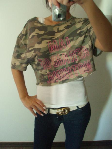 Khaki army/maskáčové tričko, m