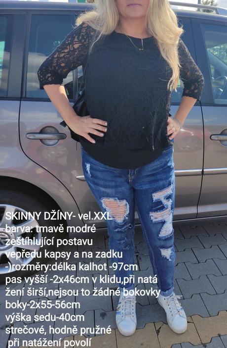 Strečové džíny- vel xxl, xxl