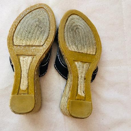 Pantofle modre na klinu vel.36, 36