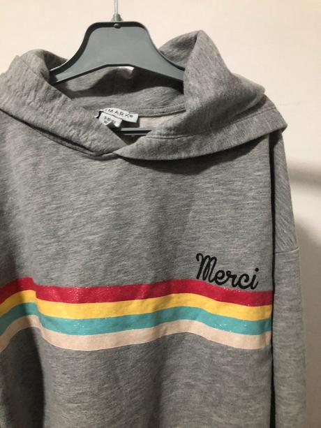 Šedá crop top mikina s kapucí, 134