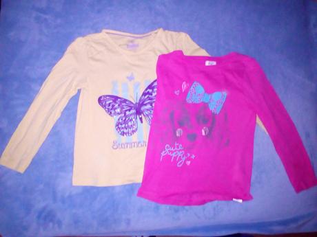 2x tričko dlouhý rukáv, lupilu,110