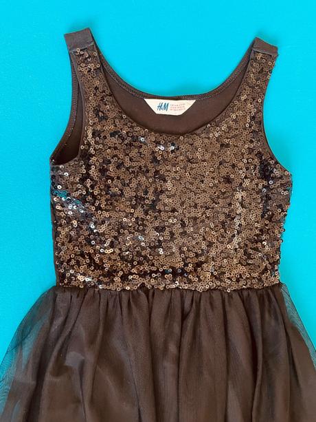 Šaty s flitry 8-10 let, h&m,140