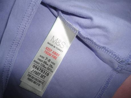 Jemně fialkové triko marks+spencer, vel. 7-8 let, marks & spencer,128