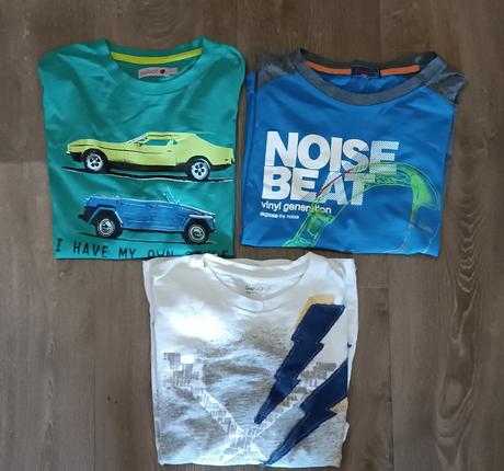 3x chlapecká trika s dlouhým rukávem,vel.152, kugo,152