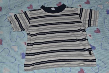 Bavlněné tričko, proužkaté, 98