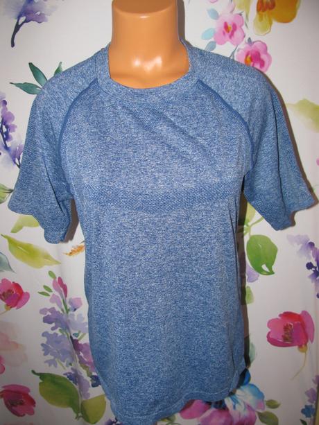 Sportovní pružné modré tričko, m