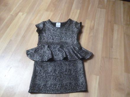 Elastické třpytivé šaty vel. 6 l, 116