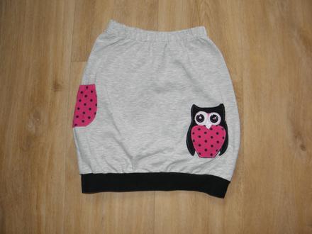 Dívčí šedá balonová sukýnka zn. zubcová vel.140, 140