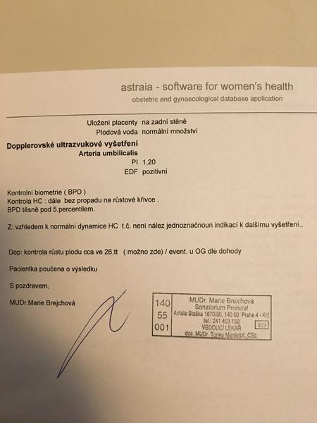 Screening v druhém trimestru po kontrole. Jaký je Váš odborný pohled?